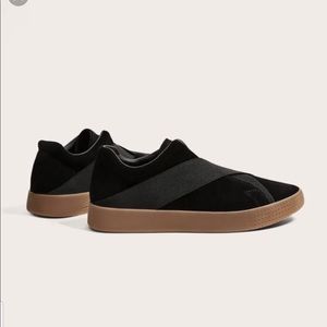 Zara Man Faux Suede Cross Cross Slip Ons
